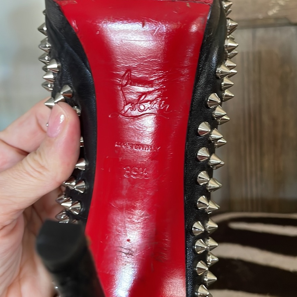 Christian Louboutin Black Spiked Heels - Picture 7 of 7